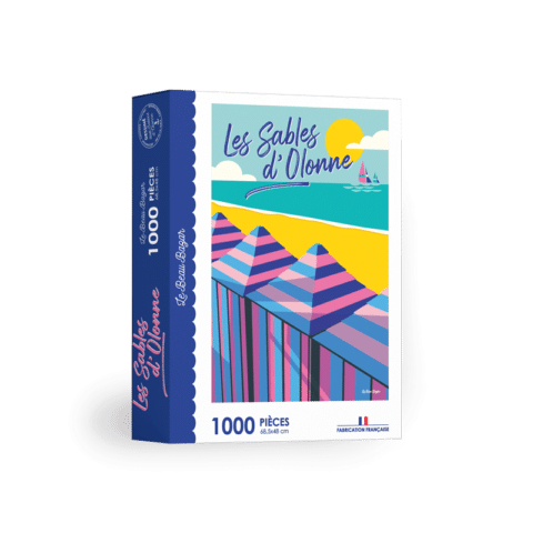 Puzzle LES SABLES D'OLONNE Cabines 1000 pièces