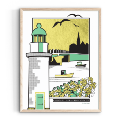 Affiche SAINT-GILLES-CROIX-DE-VIE Effet métalisé