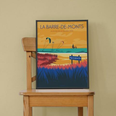 Affiche LA BARRE-DE-MONTS La plage de la Grande Côte – Image 2