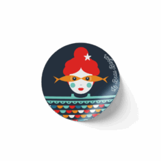 Sticker Madame sardine