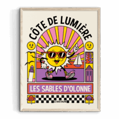Affiche LES SABLES D’OLONNE Mascotte Soleil