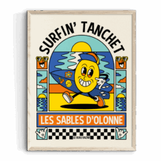 Affiche LES SABLES D’OLONNE Mascotte Surf