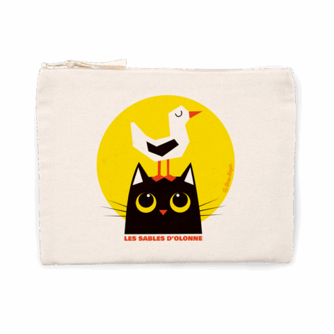 Pochette Chat mouette LES SABLES D'OLONNE