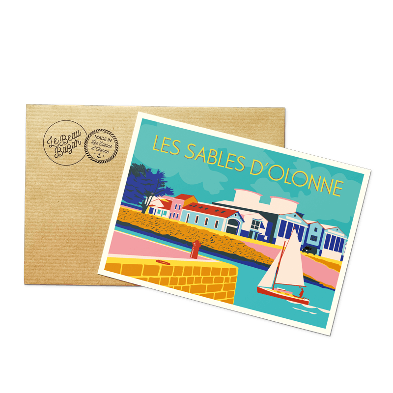 Carte Postale Illustrée – La Cabaude depuis La Chaume | Le Beau Bazar