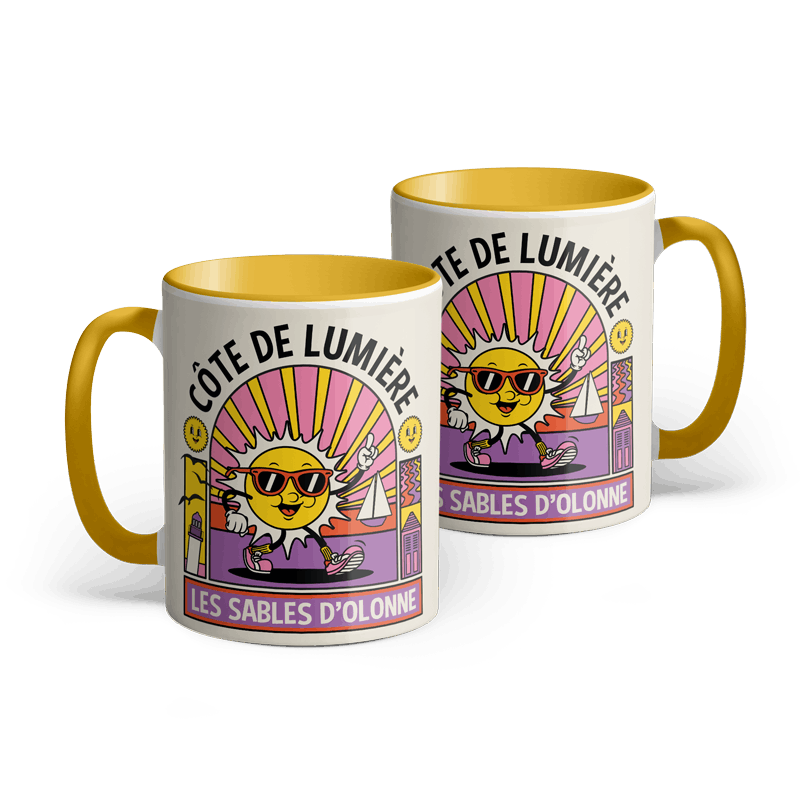 Mug Les Sables d'Olonne – Mascotte Soleil | Côte de Lumière