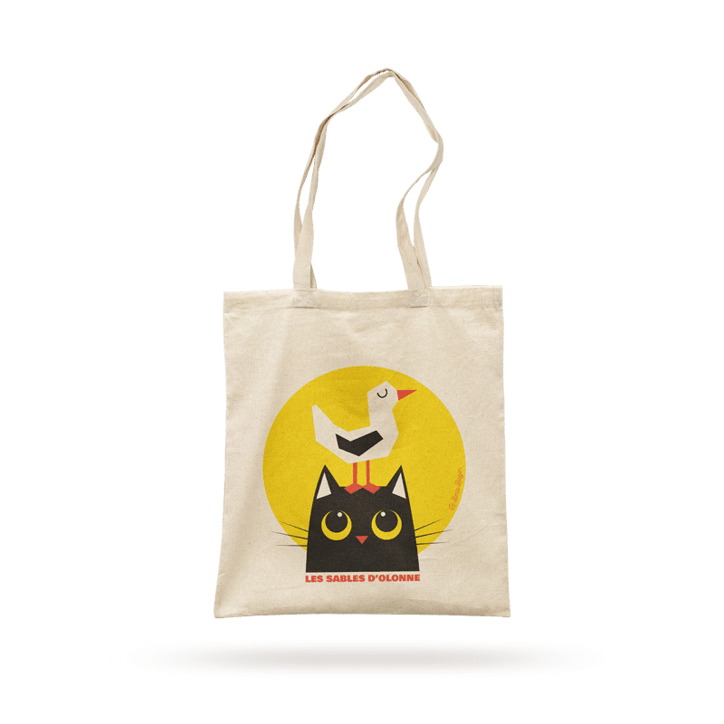 Tote bag LES SABLES D'OLONNE Chat mouette