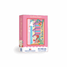 Mini Puzzle 99 pièces – Cabines de Plage & Grande Plage façon Aquarelle | Les Sables d&rsquo;Olonne