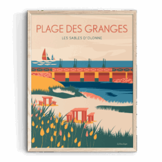 Affiche LES SABLES D&rsquo;OLONNE Plage des Granges