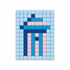 Kit Mosaïque Pixel Art – La Cabine de Plage | Le Beau Bazar – Les Sables d&rsquo;Olonne