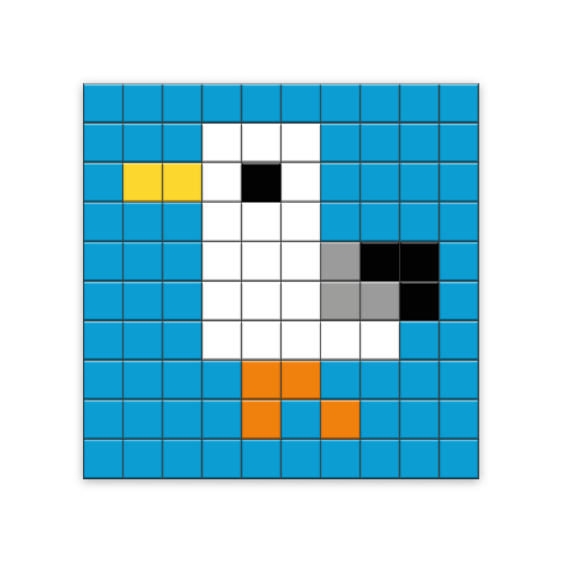 Kit Mosaïque Pixel Art – La Mouette | Le Beau Bazar – Les Sables d'Olonne